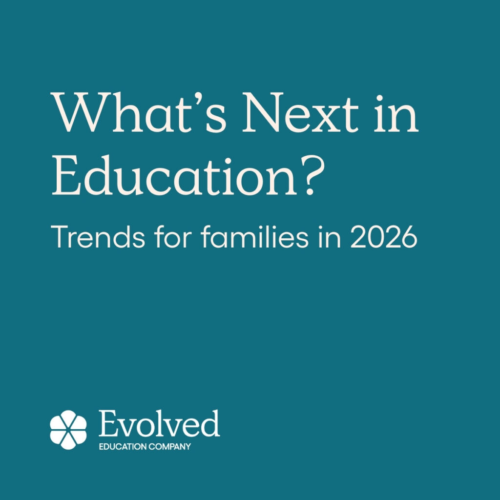 Video title graphic, "What's Next In Education? Trends for families in 2026"
